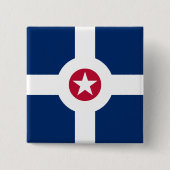 Vlag van Indianapolis, Indiana-Button Vierkante Button 5,1 Cm (Voorkant)