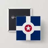 Vlag van Indianapolis, Indiana-Button Vierkante Button 5,1 Cm (Voorkant /achterkant)