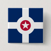 Vlag van Indianapolis, Indiana-Button Vierkante Button 5,1 Cm (Voorkant)