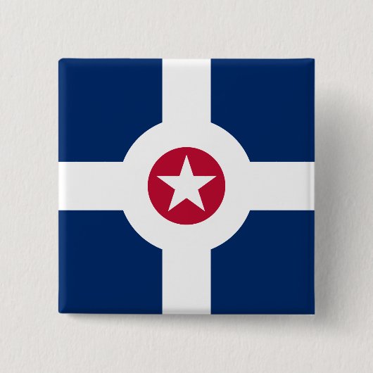 Vlag van Indianapolis, Indiana-Button Vierkante Button 5,1 Cm (Voorkant)