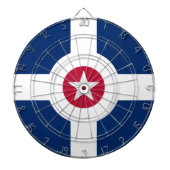 Vlag van Indianapolis, Indiana-dartboard met kunst Dartbord (Voorkant)
