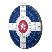 Vlag van Indianapolis, Indiana-dartboard met kunst Dartbord (Voorkant Rechts)