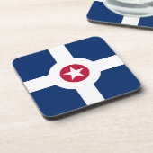 Vlag van Indianapolis, Indiana Drink Onderzetter (Linkerzijde)