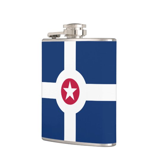 Vlag van Indianapolis, Indiana Flask Heupfles (Links)
