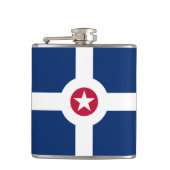 Vlag van Indianapolis, Indiana Flask Heupfles (Voorkant)