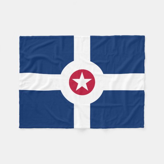 Vlag van Indianapolis, Indiana Fleece Blanket (Voorkant (Horizontaal))