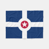 Vlag van Indianapolis, Indiana Fleece Blanket Deken (Voorkant (Horizontaal))