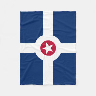 Vlag van Indianapolis, Indiana Fleece Blanket Deken