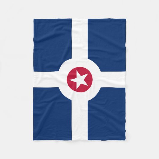 Vlag van Indianapolis, Indiana Fleece Blanket Deken (Voorkant)