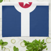 Vlag van Indianapolis, Indiana Handdoek (Gevouwen)