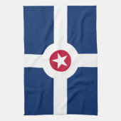 Vlag van Indianapolis, Indiana Handdoek (Verticaal)