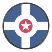 Vlag van Indianapolis, Indiana Hockey Puck (Voorkant)
