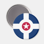 Vlag van Indianapolis, Indiana Magnet (Voorkant / Achterkant)