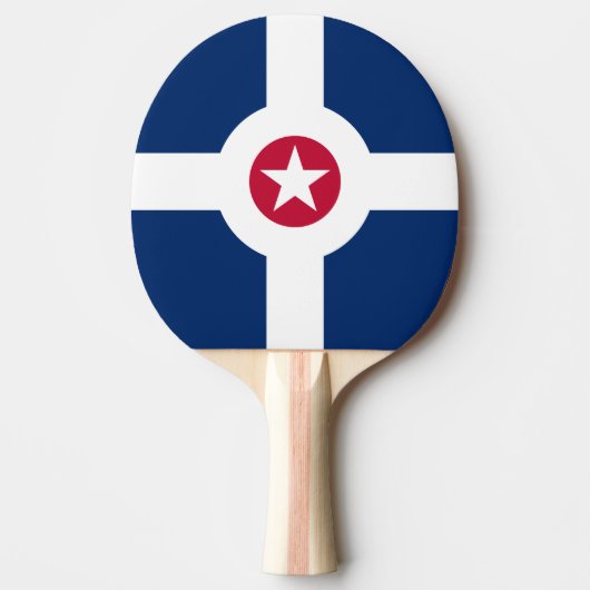 Vlag van Indianapolis, Indiana Ping-Pong Paddle Tafeltennisbatje (Voorkant)
