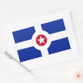 vlag van Indianapolis (Indiana) Rechthoekige Sticker (Envelop)