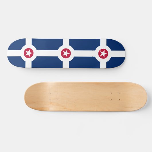 Vlag van Indianapolis, Indiana Skateboard (Horizontaal)
