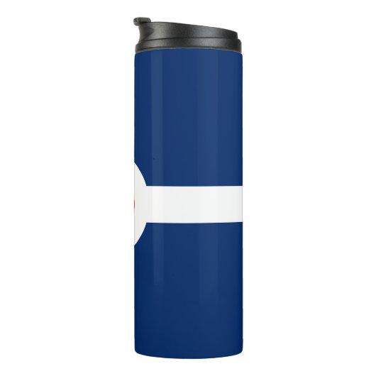 Vlag van Indianapolis, Indiana Thermal Tumbler Thermosbeker (Geroteerd rechts)