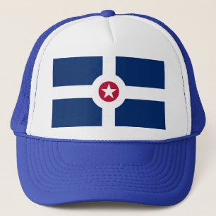 Vlag van Indianapolis, Indiana Trucker Hat Pet