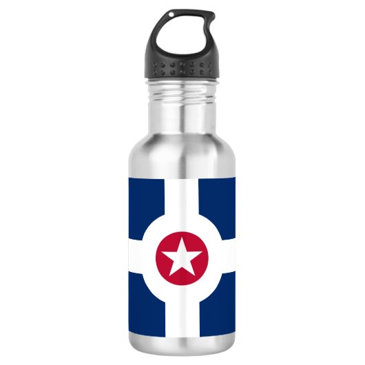 Vlag van Indianapolis, Indiana Waterfles (Voorkant)