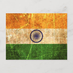 vlag van Indische slede Briefkaart