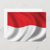 vlag van Indonesië Briefkaart (Voorkant / Achterkant)