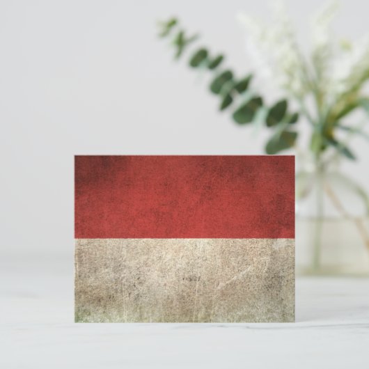  vlag van Indonesië Briefkaart (Staand voorkant)