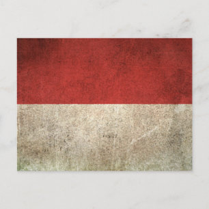  vlag van Indonesië Briefkaart