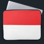 vlag van Indonesië Laptop Sleeve<br><div class="desc">Indonesische vlag met officiële kleuren en vorm.</div>