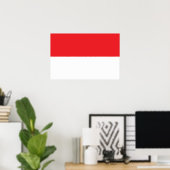 vlag van Indonesië Poster (Thuiskantoor)