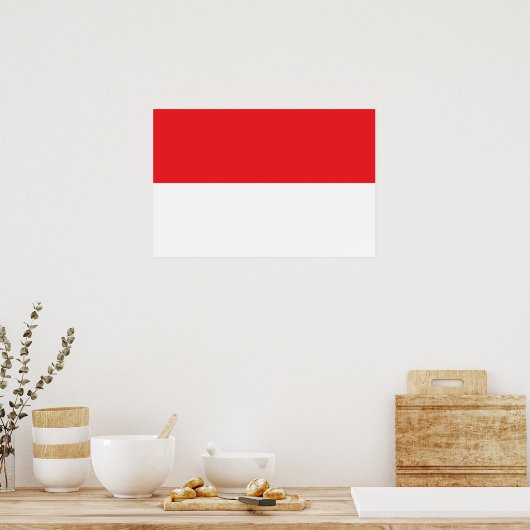 vlag van Indonesië Poster (Keuken)