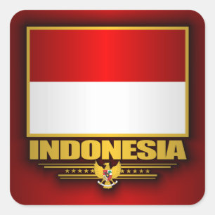 vlag van Indonesië Vierkante Sticker
