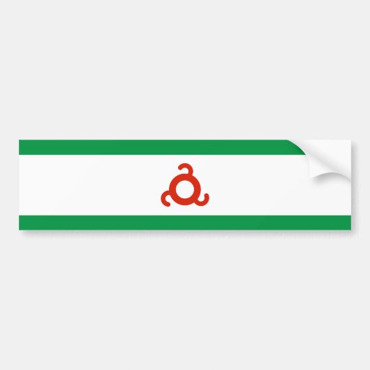 Vlag van Ingoesjetië Bumpersticker (Voorkant)