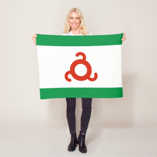Vlag van Ingoesjetië Fleece Deken (In situ)