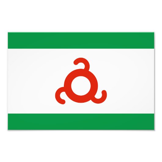 Vlag van Ingoesjetië Foto Afdruk (Voorkant)