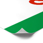 Vlag van Ingoesjetië Poster (Hoek)