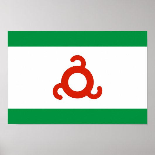 Vlag van Ingoesjetië Poster (Voorkant)