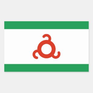 Vlag van Ingoesjetië Rechthoekige Sticker