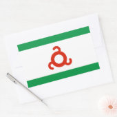 Vlag van Ingoesjetië Rechthoekige Sticker (Envelop)