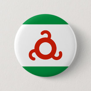 Vlag van Ingoesjetië Ronde Button 5,7 Cm