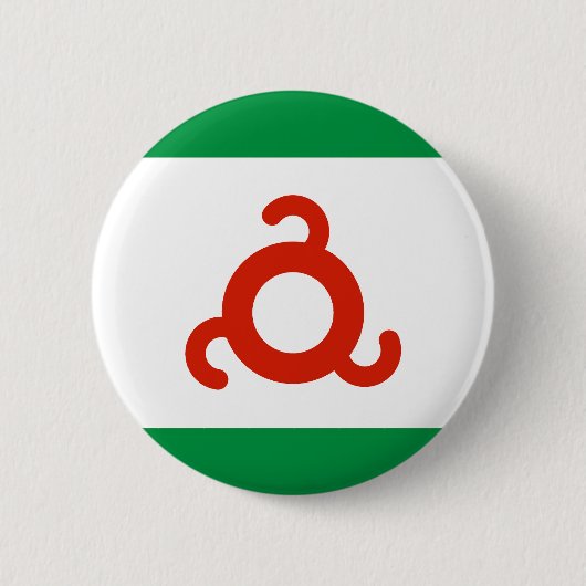 Vlag van Ingoesjetië Ronde Button 5,7 Cm (Voorkant)