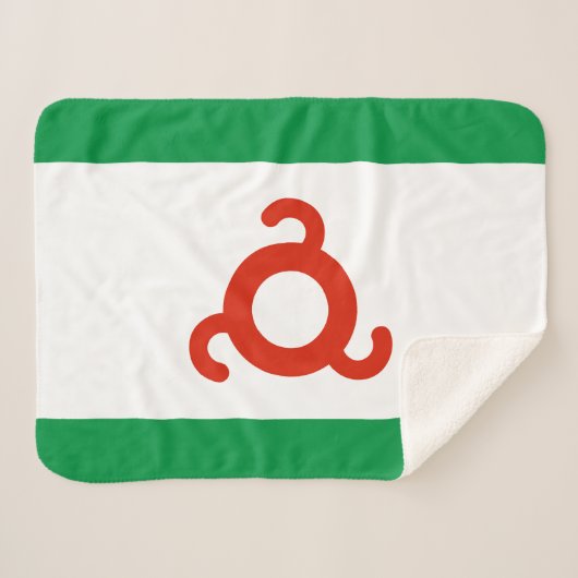 Vlag van Ingoesjetië Sherpa Deken (Voorkant (horizontaal))