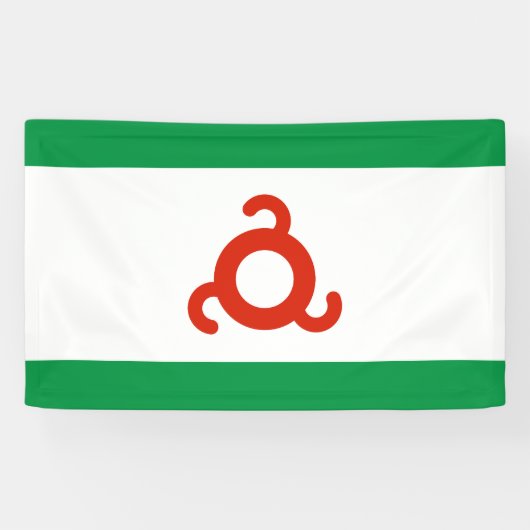 Vlag van Ingoesjetië Spandoek (Horizontaal)