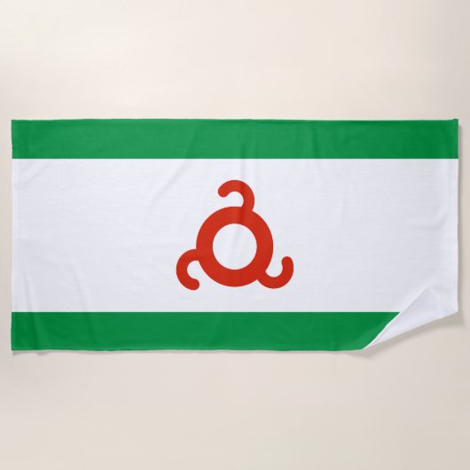 Vlag van Ingoesjetië Strandlaken (Voorkant)