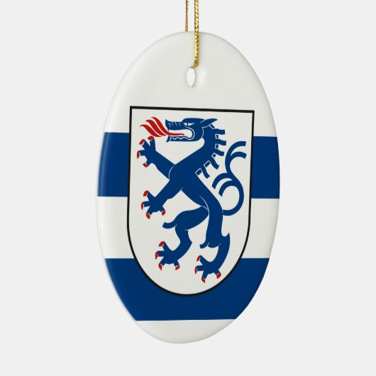 Vlag van Ingolstadt, Beieren - DUITSLAND Keramisch Ornament (Rechts)