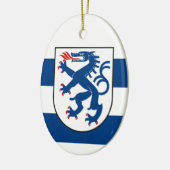 Vlag van Ingolstadt, Beieren - DUITSLAND Keramisch Ornament (Links)