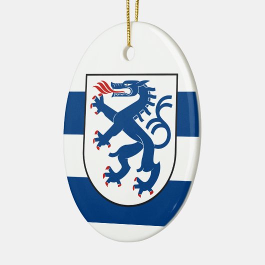 Vlag van Ingolstadt, Beieren - DUITSLAND Keramisch Ornament (Links)