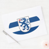 Vlag van Ingolstadt, Beieren - DUITSLAND Ovale Sticker (Envelop)