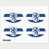 Vlag van Ingolstadt, Beieren - DUITSLAND Ovale Sticker (Vel)