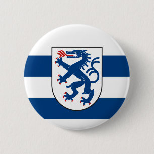 Vlag van Ingolstadt, Beieren - DUITSLAND Ronde Button 5,7 Cm