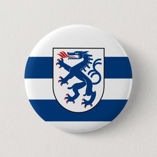 Vlag van Ingolstadt, Beieren - DUITSLAND Ronde Button 5,7 Cm (Voorkant)